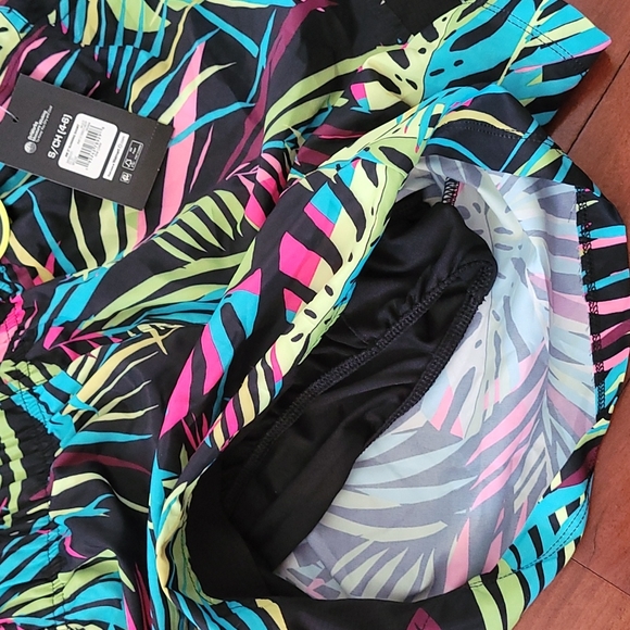 NWT Athletic Works lined neon 90s shorts pockets small 4-6 womens - Picture 4 of 8